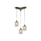 Suspendu multiple ELK Home Kersey Configurable 10343-3 180W 3 lumières nickel satiné