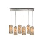 Suspendu multiple ELK Home Capri Configurable 10442-6RC 360W 6 lumières nickel satiné