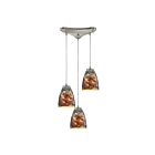 Suspendu multiple ELK Home Abstractions Configurable 10460-3CS 180W 3 lumières nickel satiné