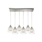 Suspendu multiple ELK Home Layers Configurable 10464-6RC 360W 6 lumières nickel satiné