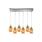Suspendu multiple ELK Home Collanino Configurable 10630-6RC 360W 6 lumières nickel satiné