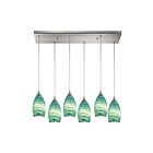 Suspendu multiple ELK Home Collanino Configurable 10650-6RC 360W 6 lumières nickel satiné