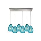 Suspendu multiple ELK Home Lagoon Configurable 10770-6RC 360W 6 lumières nickel satiné