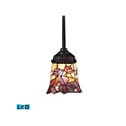 LED Mini Suspendu ELK Home Mix-N-Match 078-TB-17-LED 9.5W 1 lumière bronze tiffany
