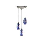 Suspendu multiple ELK Home Iridescence Configurable 10076-3SBI 180W 3 lumières nickel satiné