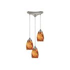 Mini suspendus ELK Home Mini Vortex 10089-3RV 300W 3 lumières nickel satiné
