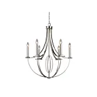ELK Home 10121-6 Dione 360W 6-Lumières Nickel poli Lustre