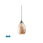 Suspendu multiple à LED ELK Home Capri Configurable 10141-1-LED 9.5W 1 lumière nickel satiné