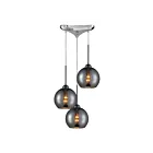 Suspendu multiple ELK Home Cassandra Configurable 10240-3CHR 300W 3 lumières chrome poli