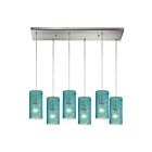Suspendu multiple ELK Home Ice Fragments Configurable 10242-6RC-AQ 360W 6 lumières nickel satiné