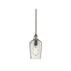 Suspendu multiple ELK Home Hammered Glass Configurable 10331-1CLR 60W 1 lumière bronze huilé