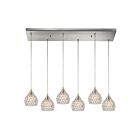 Suspendu multiple ELK Home Kersey Configurable 10341-6RC 240W 6 lumières nickel satiné