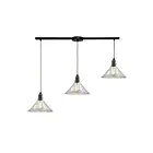 Suspendu multiple ELK Home Hand Formed Glass 10435-3L 180W 3 lumières bronze huilé