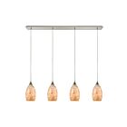 Suspendu multiple ELK Home Capri Configurable 10443-4LP 240W 4 lumières nickel satiné