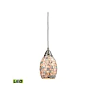 Suspendu multiple à LED ELK Home Capri Configurable 10444-1-LED 9.5W 1 lumière nickel satiné