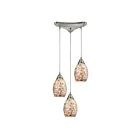 Suspendu multiple ELK Home Capri Configurable 10444-3 180W 3 lumières nickel satiné