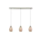 Suspendu multiple ELK Home Capri Configurable 10444-3LP 180W 3 lumières nickel satiné