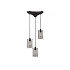 Suspendu multiple ELK Home Brant Configurable 10448-3 180W 3 lumières bronze huilé
