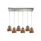 Suspendu multiple ELK Home Abstractions Configurable 10460-6RC-CS 360W 6 lumières nickel satiné