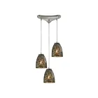 Suspendu multiple ELK Home Fissure Configurable 10465-3BRF 180W 3 lumières nickel satiné