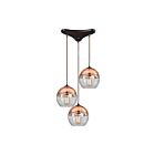 Suspendu ELK Home Revelo 10490-3 180W 3 lumières bronze huilé