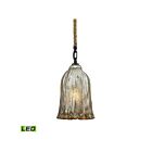 LED Mini Suspendu ELK Home Hand Formed Glass 10641-1-LED 9.5W 1 lumière bronze huilé