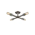 Plafoneir semi encastré ELK Home Cast Iron Pipe 10686-4 240W 4 lumières zinc patiné