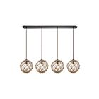 Suspendu multiple ELK Home Coastal Inlet Configurable 10715-4LP 240W 4 lumières bronze huilé