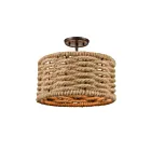 Plafoneir semi encastré ELK Home Weaverton 10756-2 120W 2 lumières bronze huilé