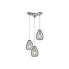 Suspendu multiple ELK Home Lagoon Configurable 10760-3 180W 3 lumières nickel satiné