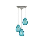 Suspendu multiple ELK Home Lagoon Configurable 10770-3 180W 3 lumières nickel satiné
