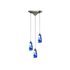 Suspendu multiple ELK Home Milan Configurable 110-3MT 180W 3 lumières nickel satiné