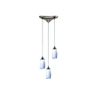 Suspendu multiple ELK Home Milan Configurable 110-3WH 180W 3 lumières nickel satiné