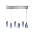 Suspendu multiple ELK Home Milan Configurable 110-6RC-BL 360W 6 lumières nickel satiné