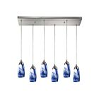 Suspendu multiple ELK Home Milan Configurable 110-6RC-MT 360W 6 lumières nickel satiné