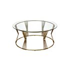 Table basse Jeanette ELK Home 1114-408 or en feuille
