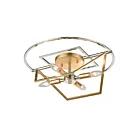 Plafoneir semi encastré ELK Home Geosphere 12261-4 240W 4 lumières nickel poli