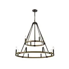 ELK Home 12319-12 Transitions 720W 12-Lumières Bronze huilé Lustre