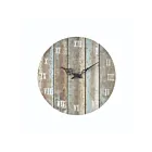 Horloge murale en bois avec chiffres romains ELK Home 128-1009 bleu patiné