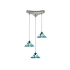 Suspendu multiple ELK Home Refraction Configurable 1477-3CAR 120W 3 lumières chrome poli