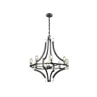 ELK Home 15236-8 Riveted Plate 480W 8-Lumières Silverdust Iron Lustre