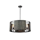 ELK Home 15322-6 Halstead 360W 6-Lumières Gris cendré Lustre