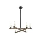 ELK Home 15464-6 Stone Manor 360W 6-Lumières Noir mat Lustre
