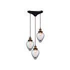 Suspendu multiple ELK Home Bartram Configurable 16325-3 180W 3 lumières laiton antique