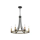 ELK Home 16548-6 Woodbridge 360W 6-Lumières Noir mat Lustre