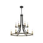 ELK Home 16549-12 Woodbridge 720W 12-Lumières Noir mat Lustre
