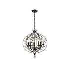 ELK Home 18136-5 Circeo 300W 5-Lumières Rouille profonde Lustre