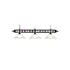 Chandelier linéaire ELK Home Designer Classics 190-1-BK-G1 300W 3 lumières noir mat