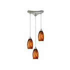 Suspendu multiple ELK Home Galaxy Configurable 20001-3BG 180W 3 lumières nickel satiné