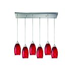 Suspendu multiple ELK Home Galaxy Configurable 20001-6RC-RG 600W 6 lumières nickel satiné